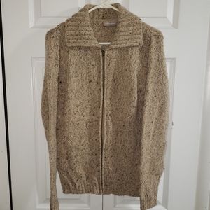 Croft & Barrow Brown Zip Up Sweater